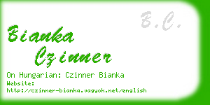 bianka czinner business card